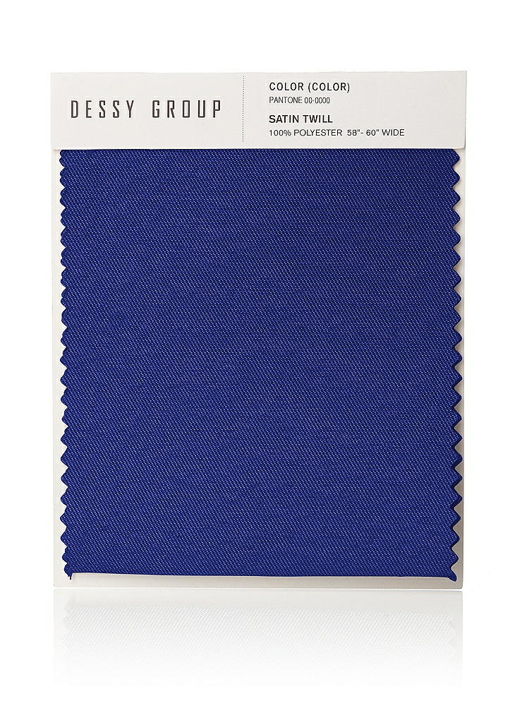 Front View - Cobalt Blue Satin Twill Swatch