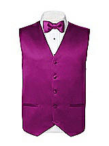 Rear View Thumbnail - Persian Plum Matte Satin Tuxedo Vests by After Six