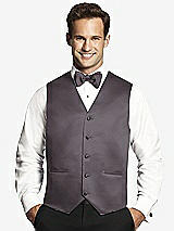 Front View Thumbnail - Stormy Matte Satin Tuxedo Vests by After Six