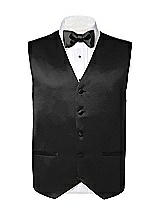 Rear View Thumbnail - Black Matte Satin Tuxedo Vests by After Six