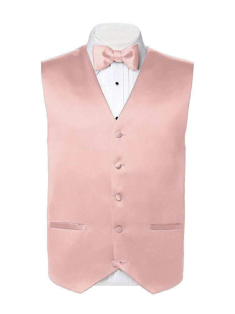 Back View - Rose - PANTONE Rose Quartz Matte Satin Tuxedo Vests by After Six