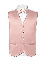 Rear View Thumbnail - Rose - PANTONE Rose Quartz Matte Satin Tuxedo Vests by After Six