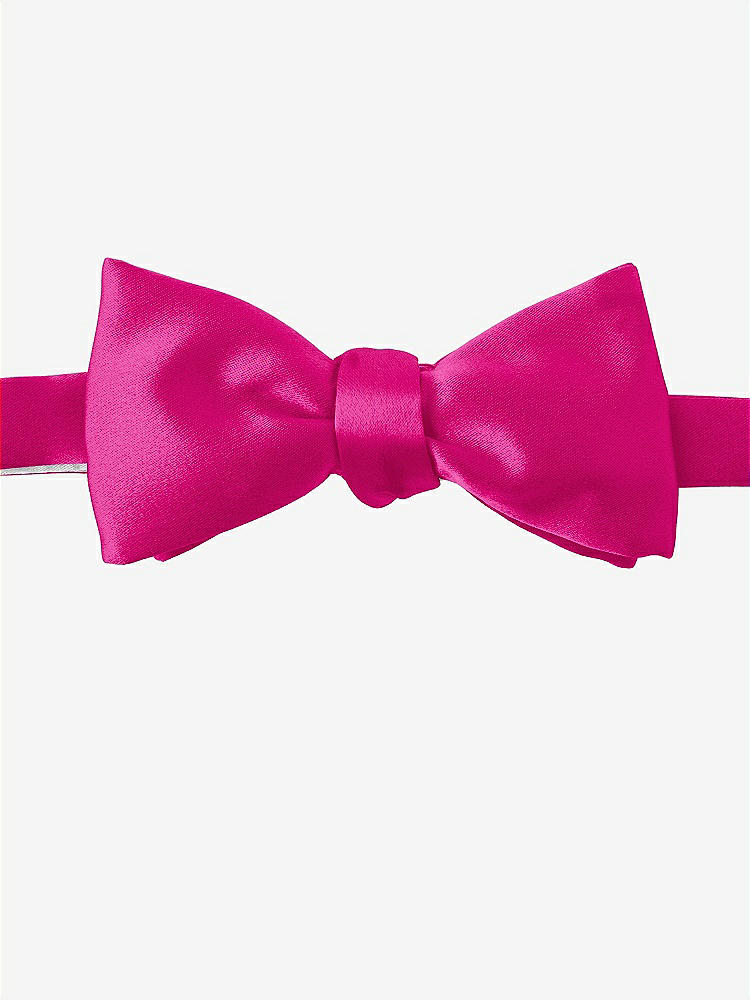 Front View - Think Pink Matte Satin Bow Ties by After Six