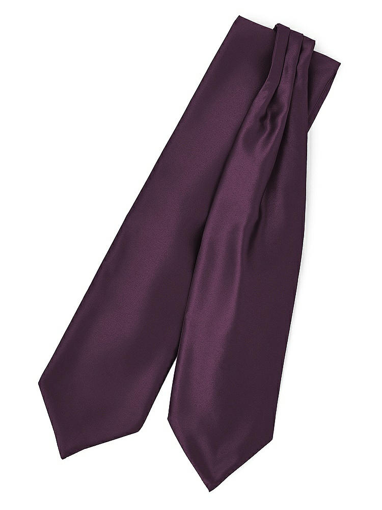 Front View - Aubergine Matte Satin Cravats by After Six