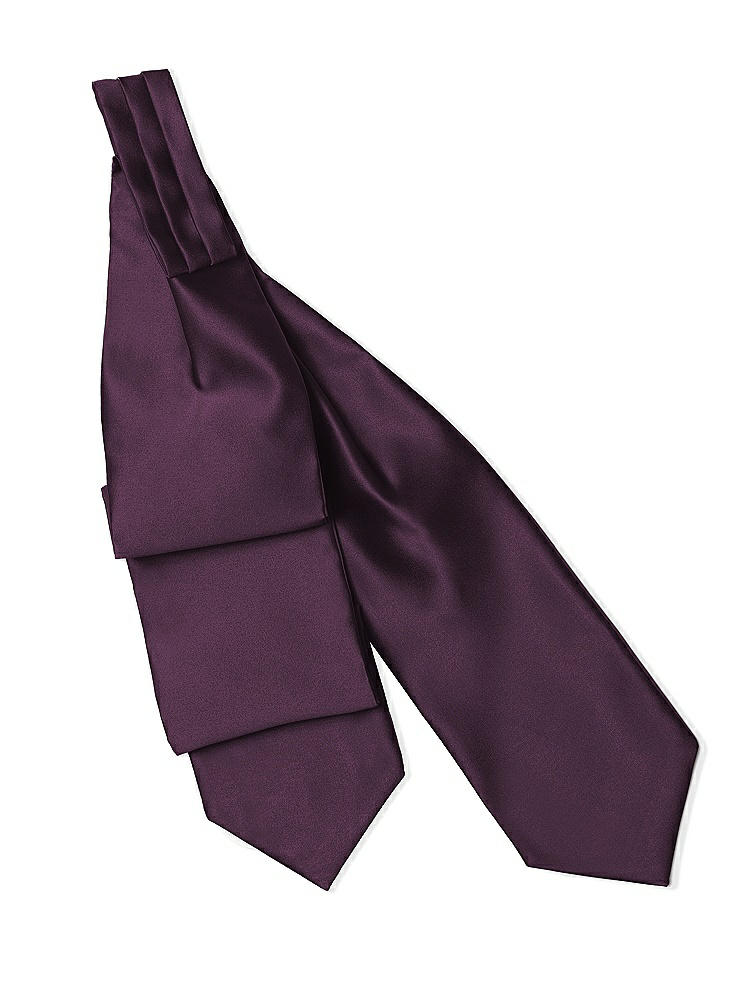 Back View - Aubergine Matte Satin Cravats by After Six