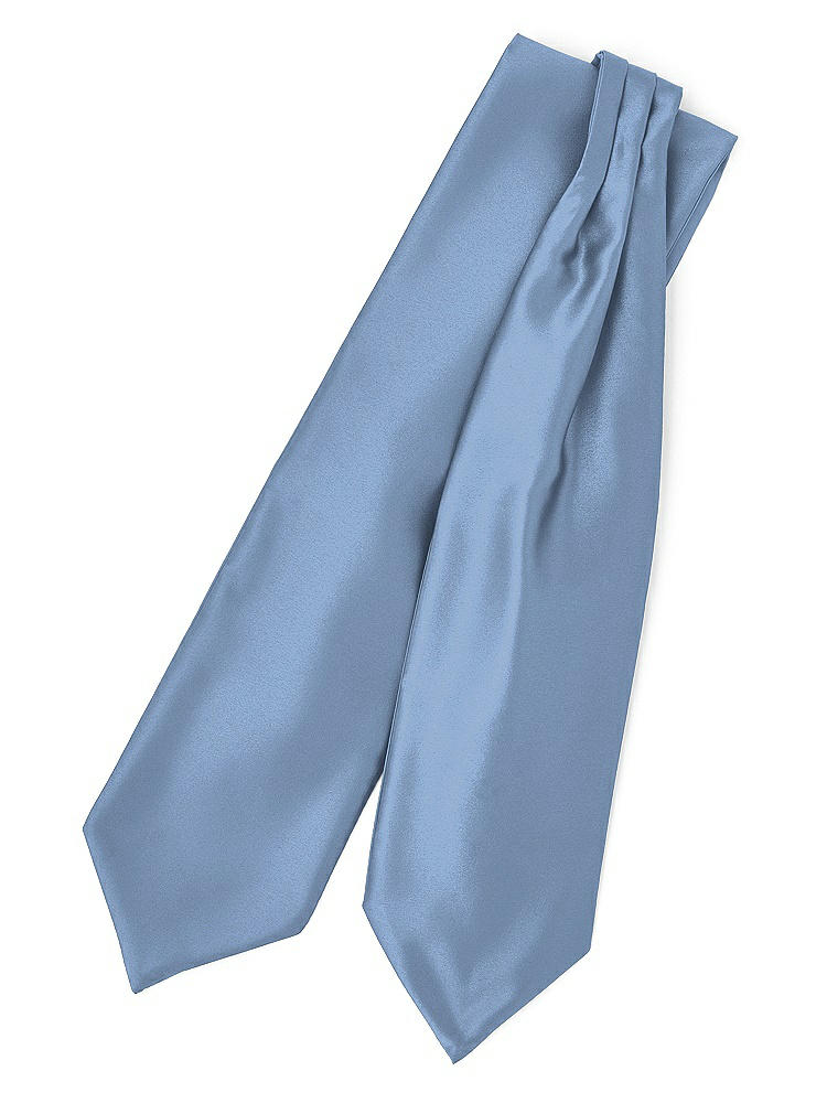 Front View - Windsor Blue Matte Satin Cravats by After Six