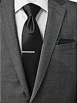 Rear View Thumbnail - Black Matte Satin Pocket Squares by After Six