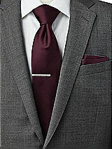 Rear View Thumbnail - Bordeaux Matte Satin Pocket Squares by After Six