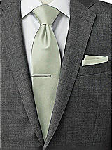 Rear View Thumbnail - Celadon Matte Satin Pocket Squares by After Six