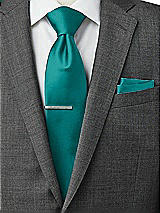 Rear View Thumbnail - Jade Matte Satin Pocket Squares by After Six