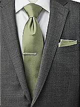 Rear View Thumbnail - Kiwi Matte Satin Pocket Squares by After Six