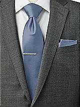 Rear View Thumbnail - Larkspur Blue Matte Satin Pocket Squares by After Six