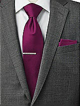 Rear View Thumbnail - Merlot Matte Satin Pocket Squares by After Six