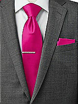 Rear View Thumbnail - Think Pink Matte Satin Pocket Squares by After Six