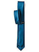 Rear View Thumbnail - Ocean Blue Matte Satin Narrow Ties by After Six