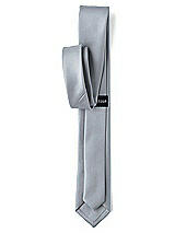 Rear View Thumbnail - Platinum Matte Satin Narrow Ties by After Six