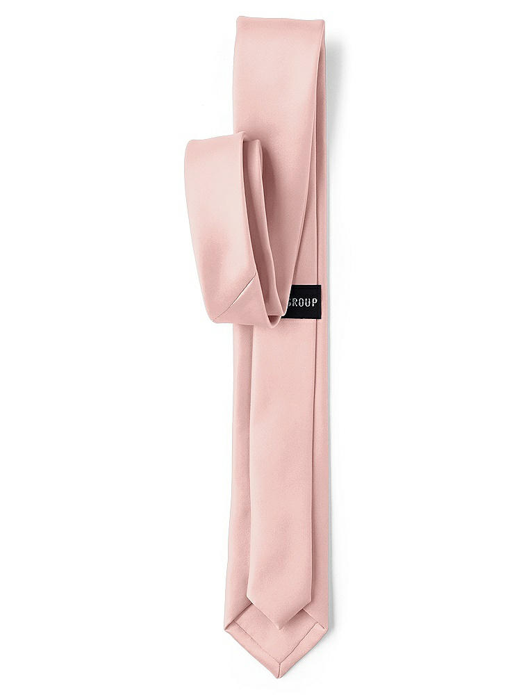 Back View - Rose - PANTONE Rose Quartz Matte Satin Narrow Ties by After Six