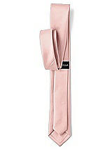 Rear View Thumbnail - Rose - PANTONE Rose Quartz Matte Satin Narrow Ties by After Six