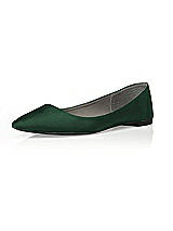 Rear View Thumbnail - Hampton Green Chelsea Satin Ballet Wedding Flats