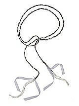 Front View Thumbnail - Silver Rhinestone and Ribbon Woven Lariat