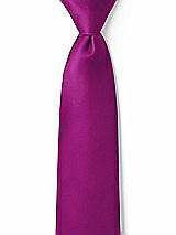 Front View Thumbnail - Persian Plum Matte Satin Boy's 14" Zip Necktie by After Six