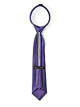 Rear View Thumbnail - Regalia - PANTONE Ultra Violet Matte Satin Boy's 14" Zip Necktie by After Six