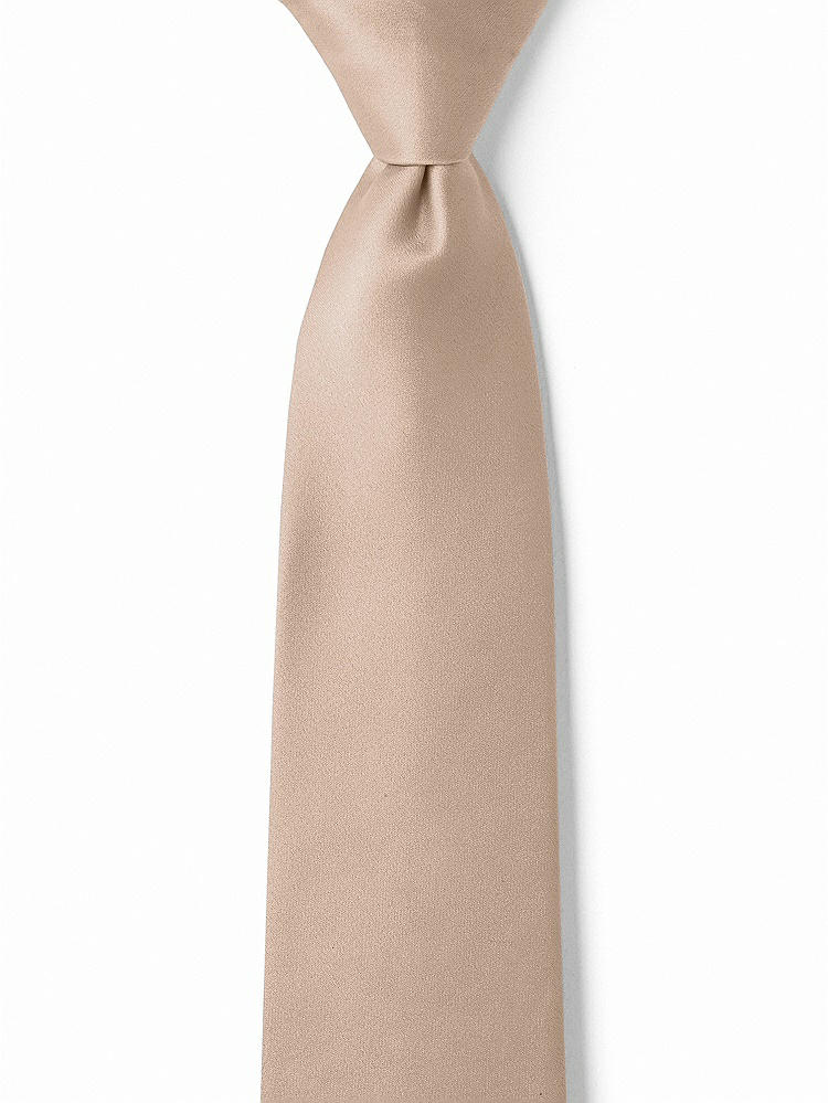 Front View - Topaz Matte Satin Boy's 14" Zip Necktie by After Six