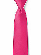 Front View Thumbnail - Azalea Matte Satin Boy's 14" Zip Necktie by After Six