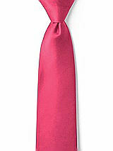 Front View Thumbnail - Pantone Honeysuckle Matte Satin Boy's 14" Zip Necktie by After Six