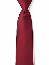 Front View Thumbnail - Claret Matte Satin Boy's 14" Zip Necktie by After Six