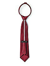 Rear View Thumbnail - Claret Matte Satin Boy's 14" Zip Necktie by After Six