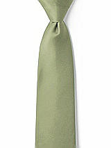 Front View Thumbnail - Kiwi Matte Satin Boy's 14" Zip Necktie by After Six