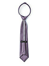 Rear View Thumbnail - Lavender Matte Satin Boy's 14" Zip Necktie by After Six