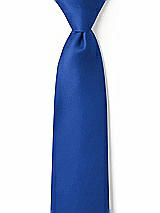 Front View Thumbnail - Sapphire Matte Satin Boy's 14" Zip Necktie by After Six