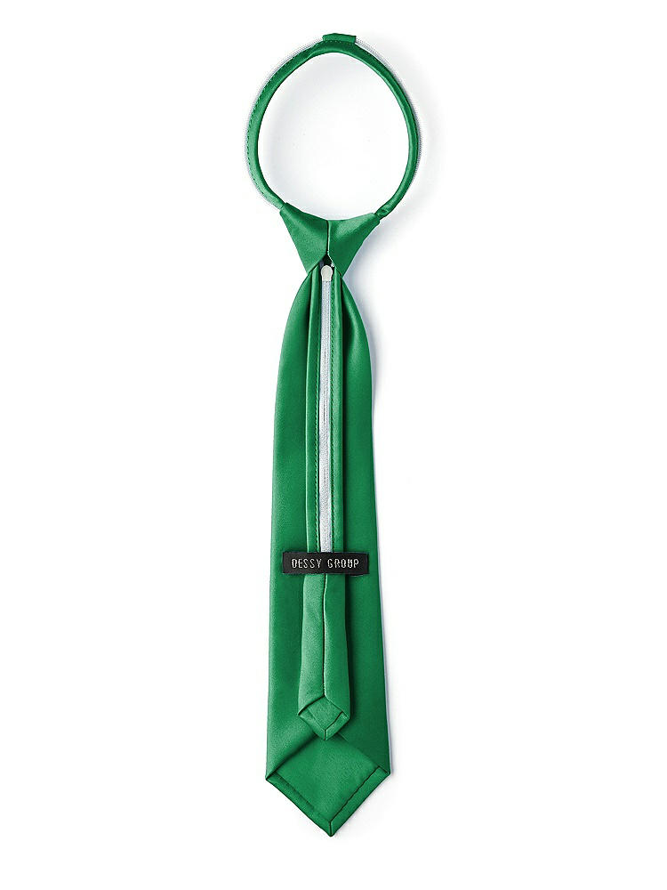 Back View - Shamrock Matte Satin Boy's 14" Zip Necktie by After Six