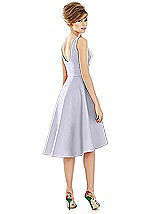 Alt View 2 Thumbnail - Silver Dove Bateau Neck Satin High Low Cocktail Dress