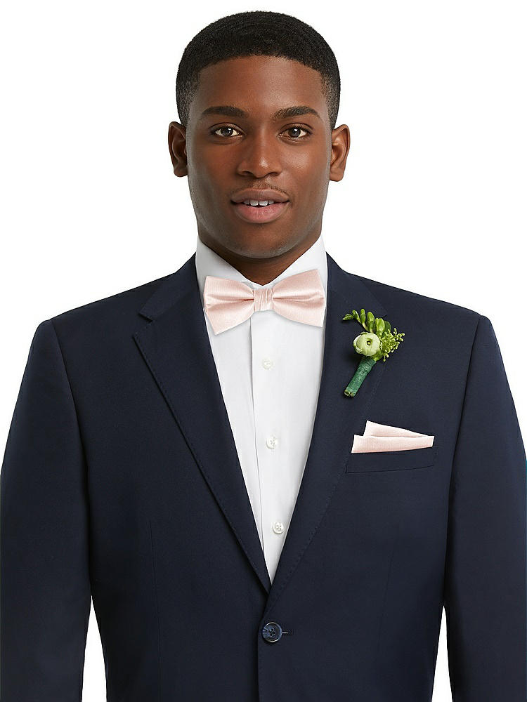 Front View - Blush Classic Yarn-Dyed Bow Ties by After Six