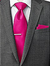 Rear View Thumbnail - Think Pink Classic Yarn-Dyed Pocket Squares by After Six