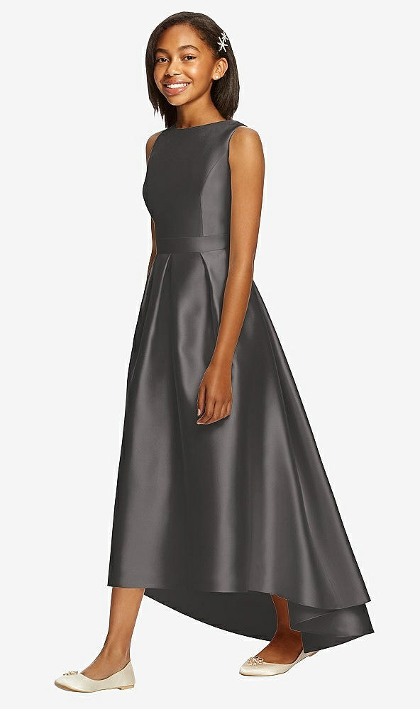 Front View - Caviar Gray Dessy Collection Junior Bridesmaid JR534