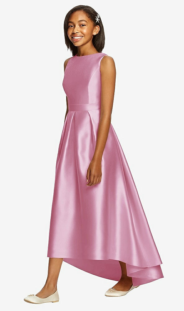 Front View - Powder Pink Dessy Collection Junior Bridesmaid JR534