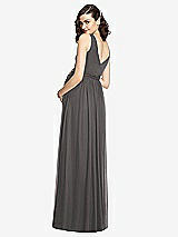 Rear View Thumbnail - Caviar Gray Sleeveless Notch Maternity Dress