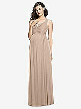 Front View Thumbnail - Topaz Sleeveless Notch Maternity Dress