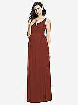 Front View Thumbnail - Auburn Moon Sleeveless Notch Maternity Dress