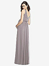 Rear View Thumbnail - Cashmere Gray Sleeveless Notch Maternity Dress