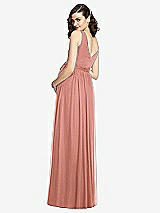 Rear View Thumbnail - Desert Rose Sleeveless Notch Maternity Dress