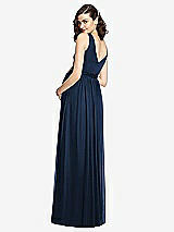 Rear View Thumbnail - Midnight Navy Sleeveless Notch Maternity Dress