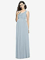 Front View Thumbnail - Mist Sleeveless Notch Maternity Dress