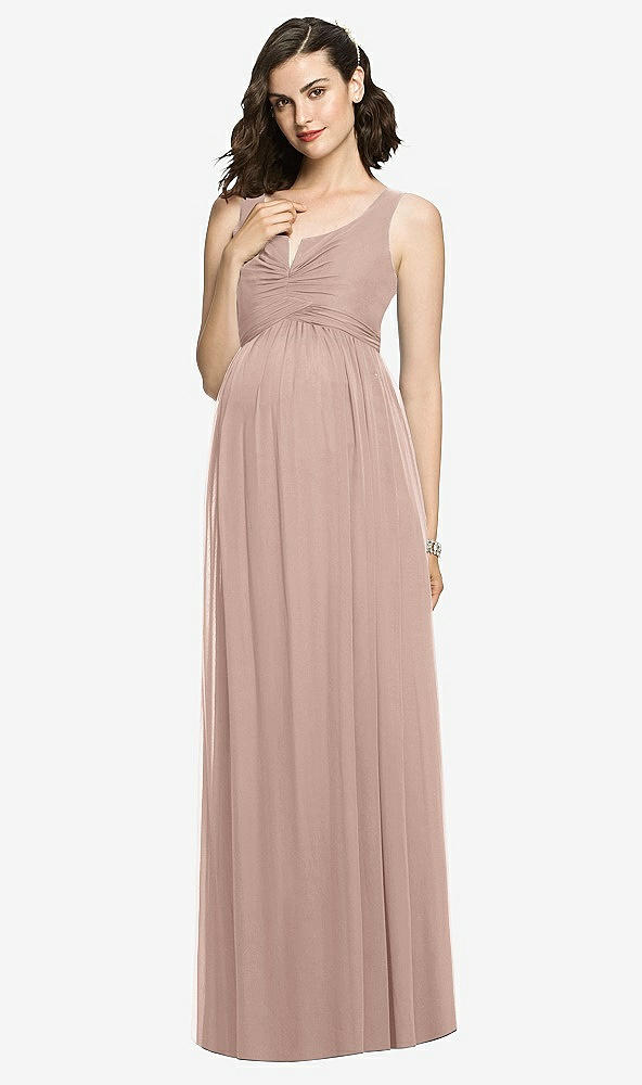 Front View - Neu Nude Sleeveless Notch Maternity Dress