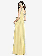 Rear View Thumbnail - Pale Yellow Sleeveless Notch Maternity Dress