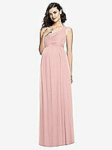 Front View Thumbnail - Rose - PANTONE Rose Quartz Sleeveless Notch Maternity Dress